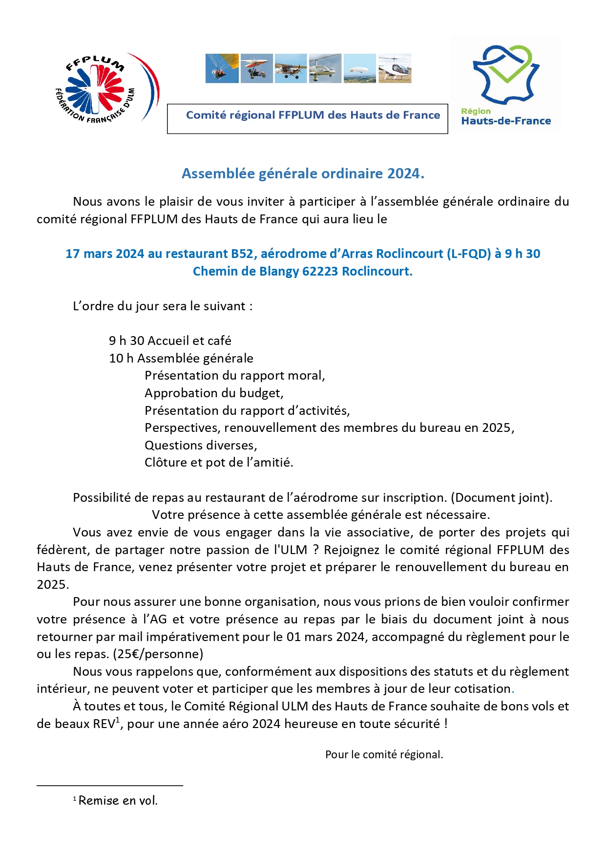 Assemblée Générale Comité Régional Hauts de France