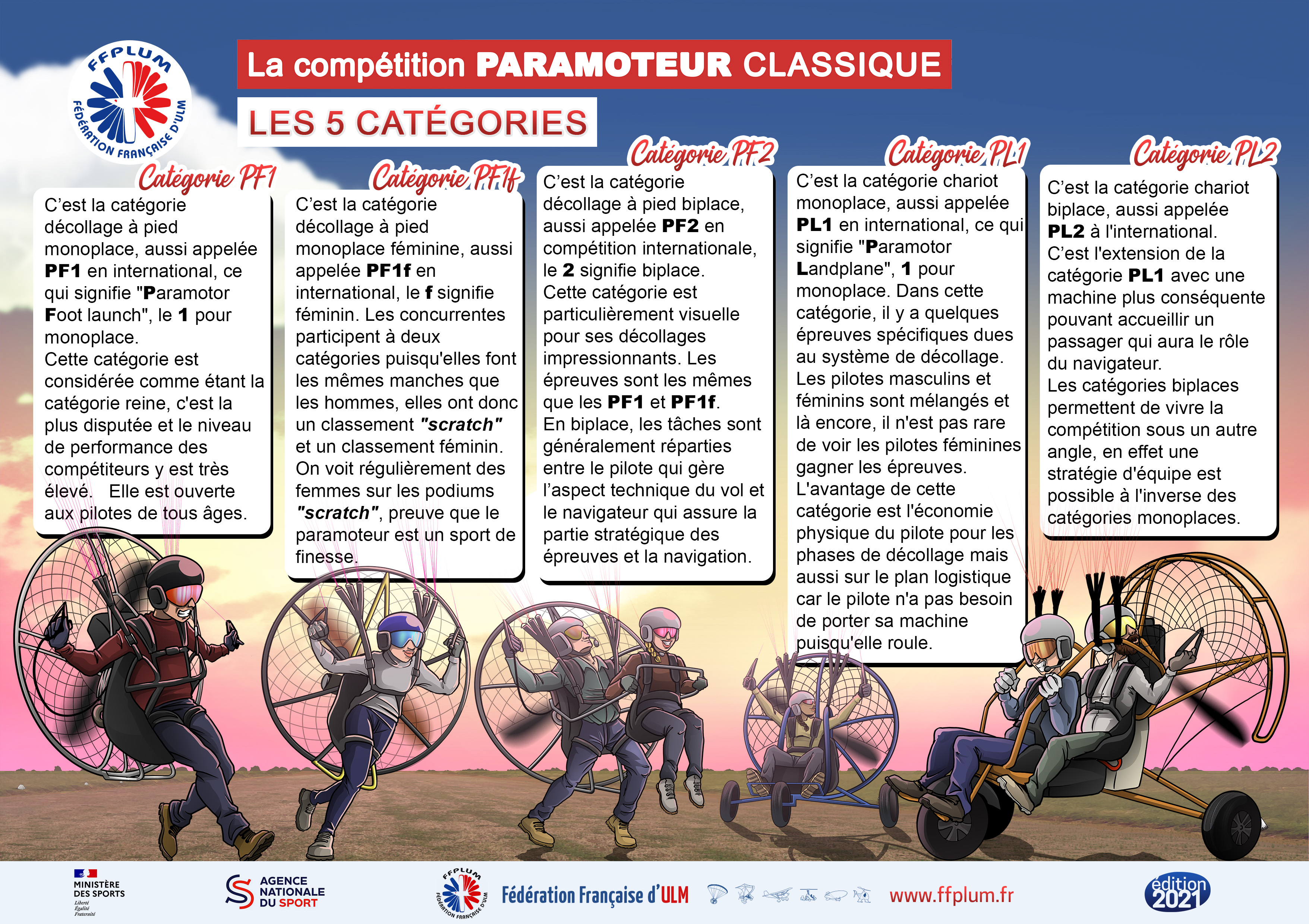 Les 5 catégories